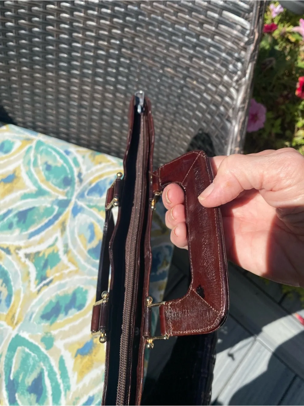 Korean Sunco Burgundy Eel Skin Briefcase - Professional Padfolio